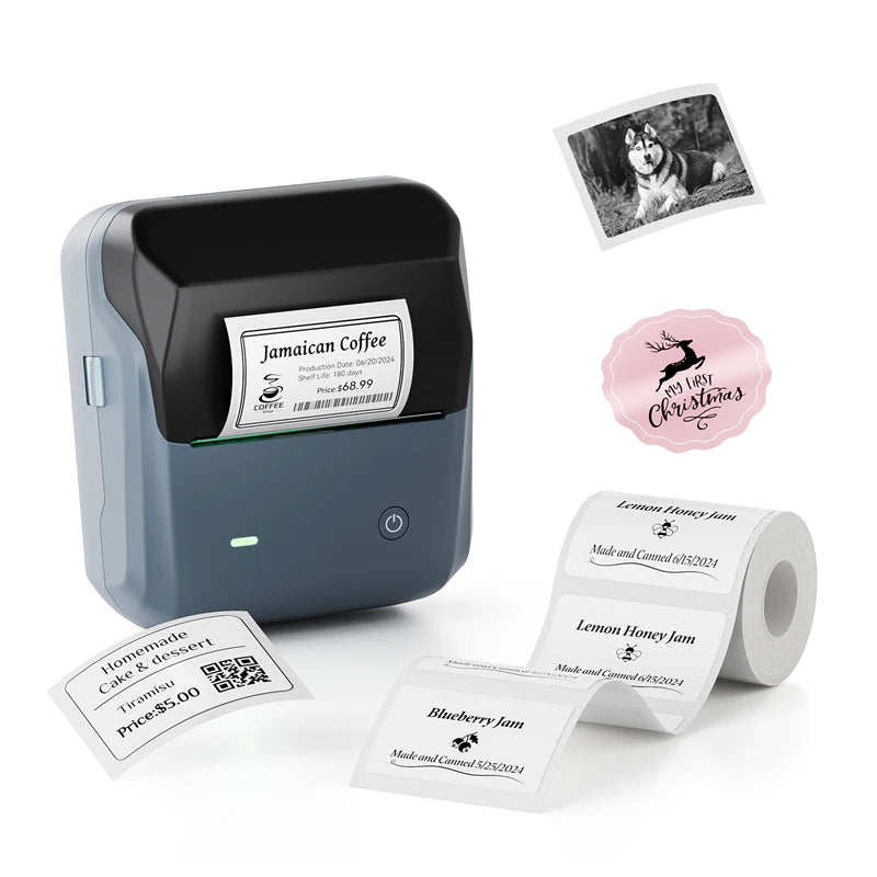 B31 Thermal Label Printer, Bluetooth Wireless Barcode Sticker Maker 20–77mm, High-Speed Inkless Label Printer for Clothing & Jewelry