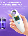 Digital Spirometer Peak Flow Meter for Asthma COPD (PEF) and Forced Expiratory Volume (FEV1) Smart Personal Portable Espirometer