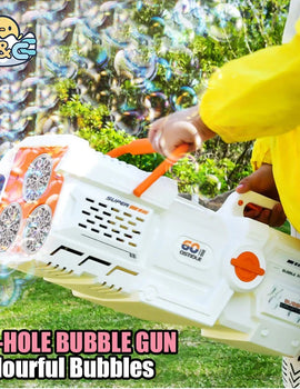 60 Holes Bubble Gun Soap Bubble Machine Electric Automatic Rocket Kid Outdoor Wedding Party Toy LED Light