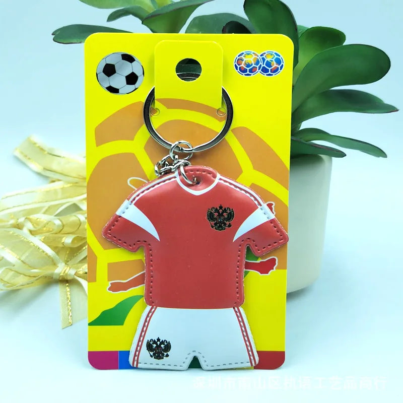 Football Jersey Keychain Soccer Team Shirt Bag Charm Sports Souvenir