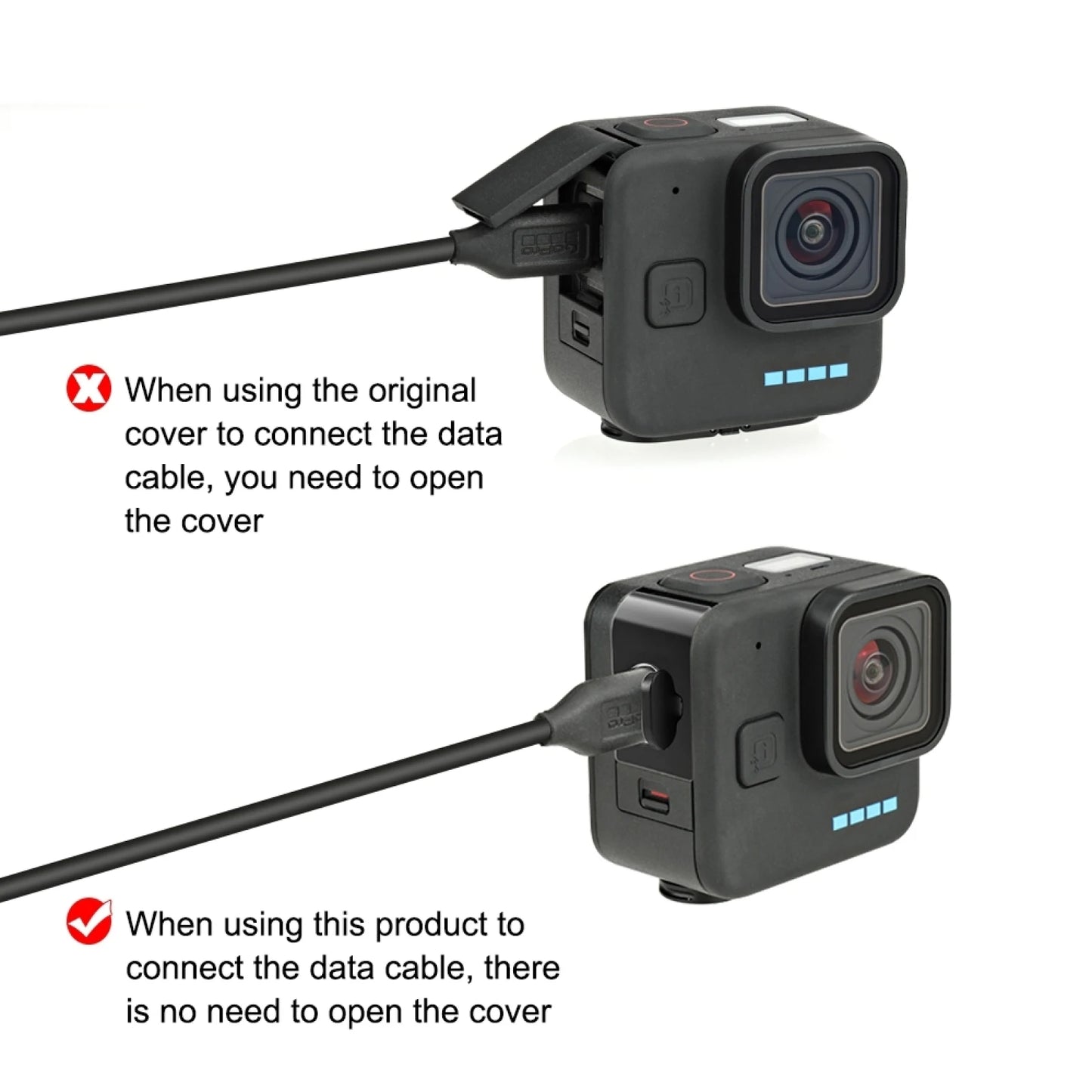 for GoPro Hero11 Black Mini Metal Battery Side Interface Cover Dustproof Cap