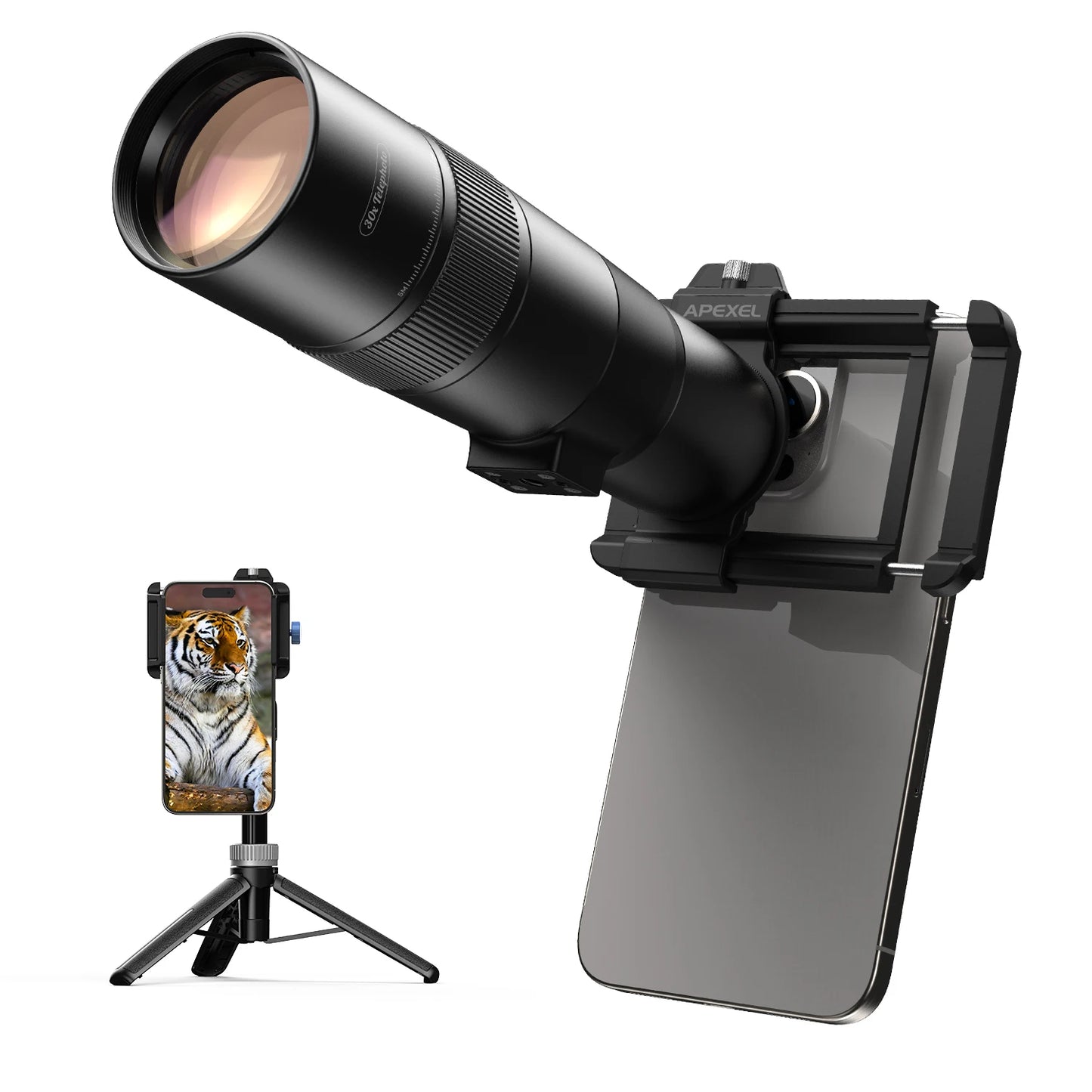 30X HD Mobile Phone Telephoto Lens with Tripod