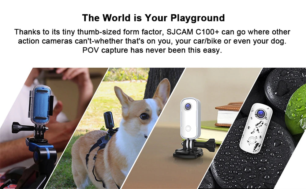 Mini 4K Action Camera with WiFi EIS and 30M Waterproof Case
