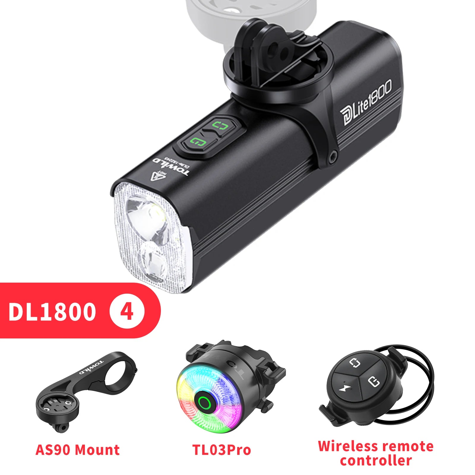Bicycle Lights 1200LM/1800LM Focus/Flood Beam Dual Light Source LED Smart Bike Front Lights IPX6  Mtb Cycling Headlights