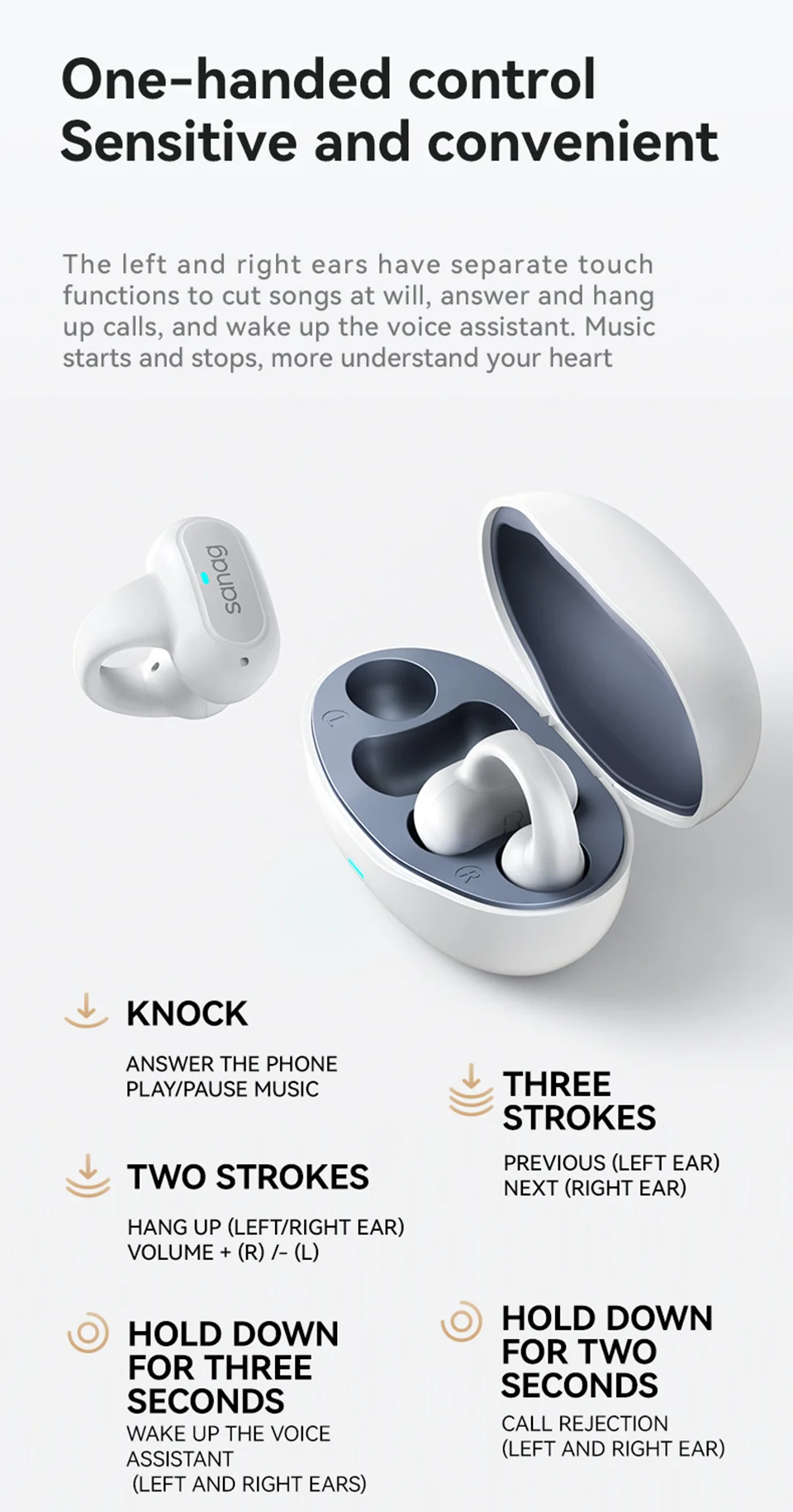 Z50S Open Ear Air Conduction TWS Earphones Bluetooth Wireless Headset Choice Flash-sale Sports Waterproof Ear Clip Earbuds