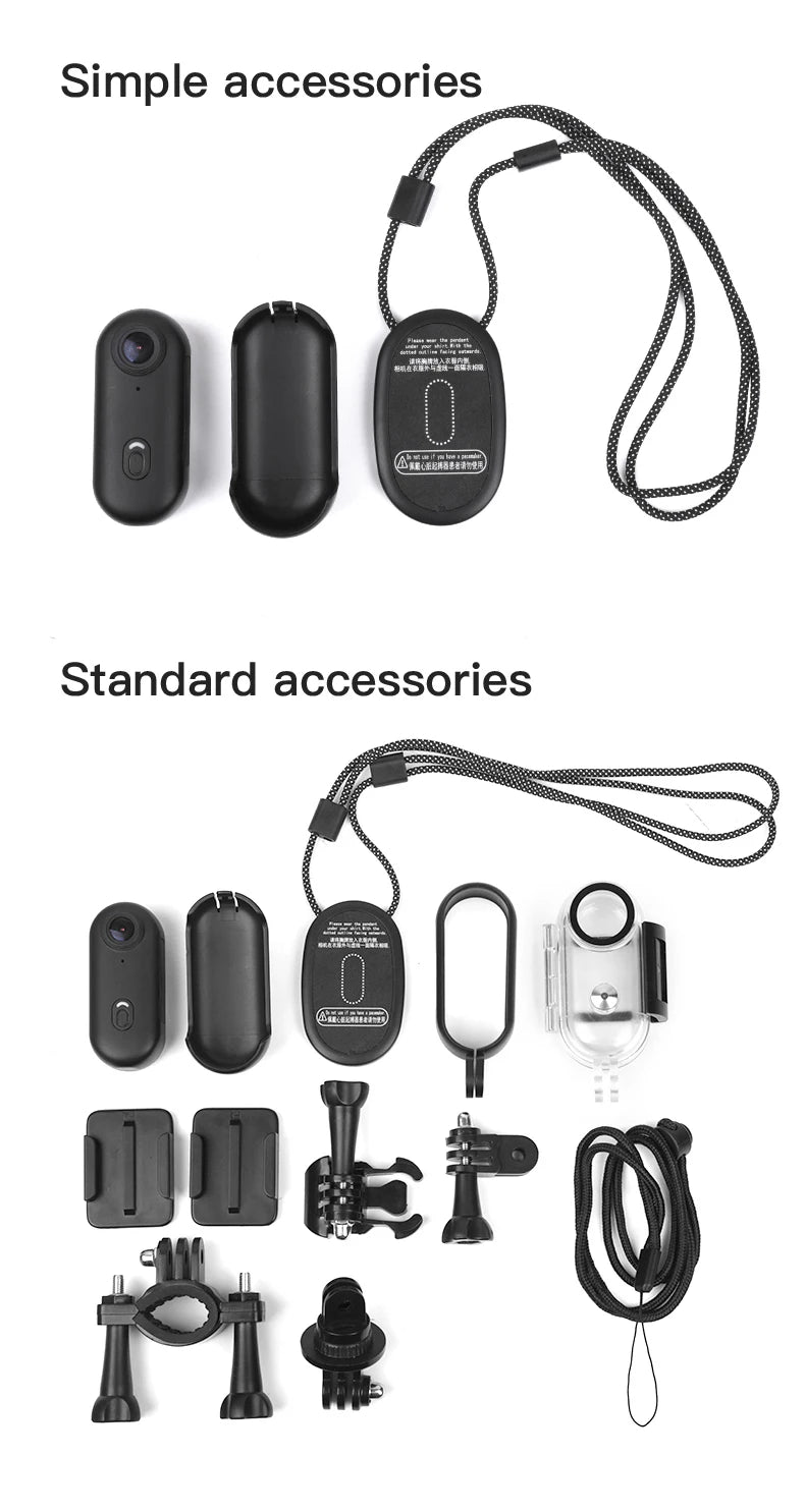 4K Thumb Camera Mini Sports Bodycam Waterproof Magnetic Action Camera for Helmet Bicycle Vlog Recording