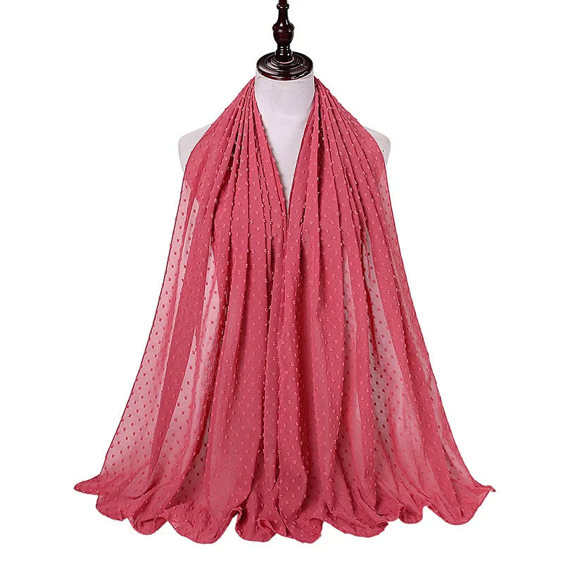 70*175cm Muslim Chiffon Hijab Shawls Scarf Women Solid Color Head Wraps Women Hijabs Scarves Ladies Foulard Femme Muslim Veil