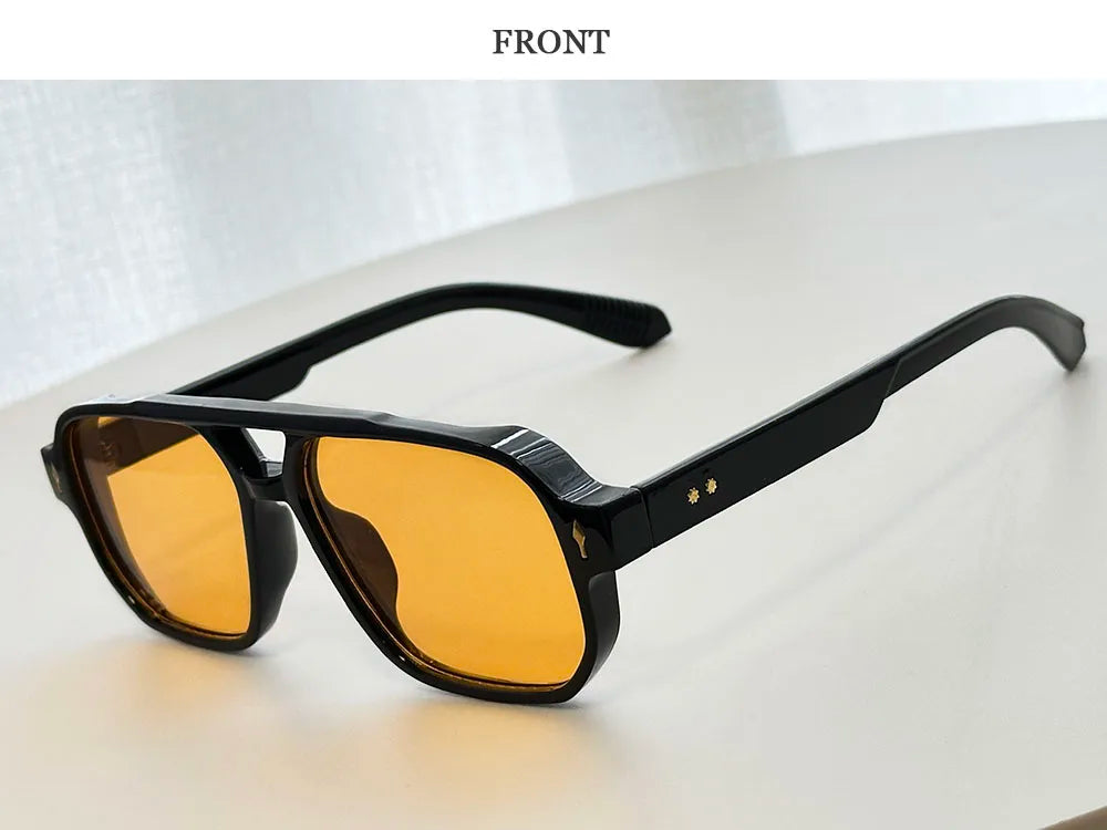 Vintage Square Sunglasses With UV400 Protection