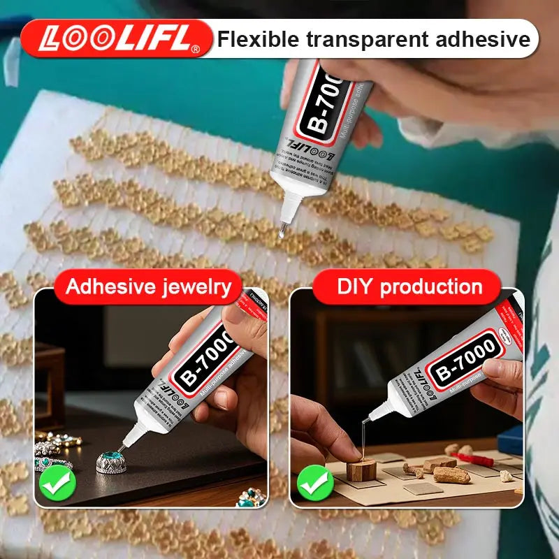 B7000 Glue, strong transparent universal adhesive, suitable for mobile phone screen repair, handmade DIY/accessories/jewellery,