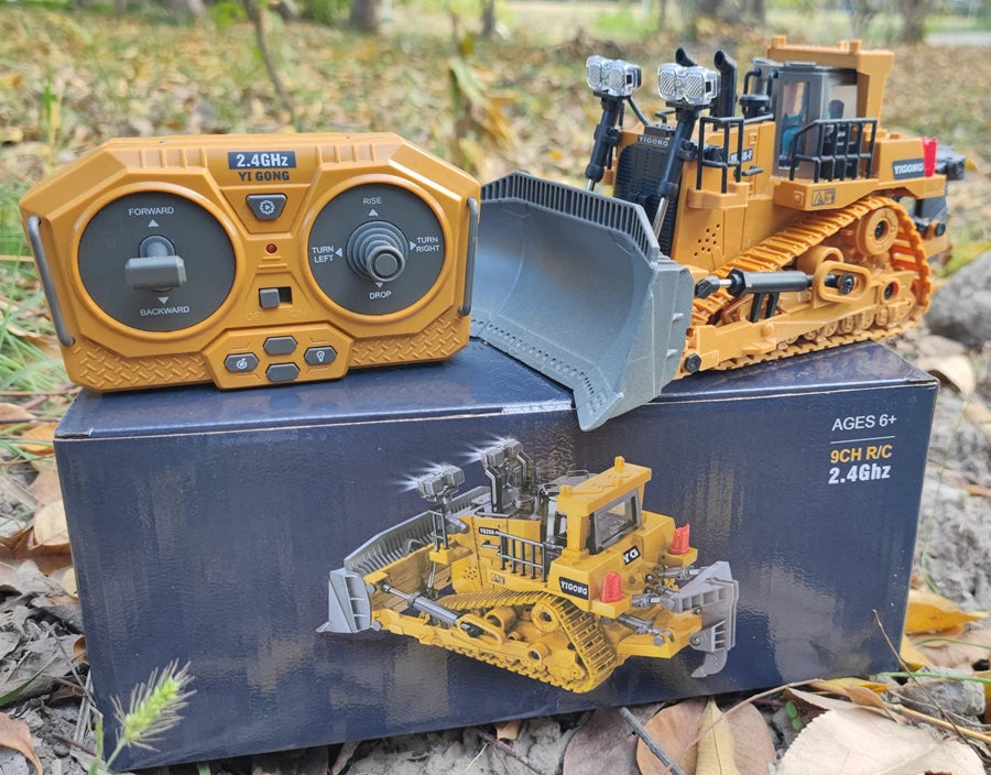 Remote Control Excavator Dump Truck Crawler Bulldozer RC Model Car Toy Alloy Simulation Construction Vehicle Gifts