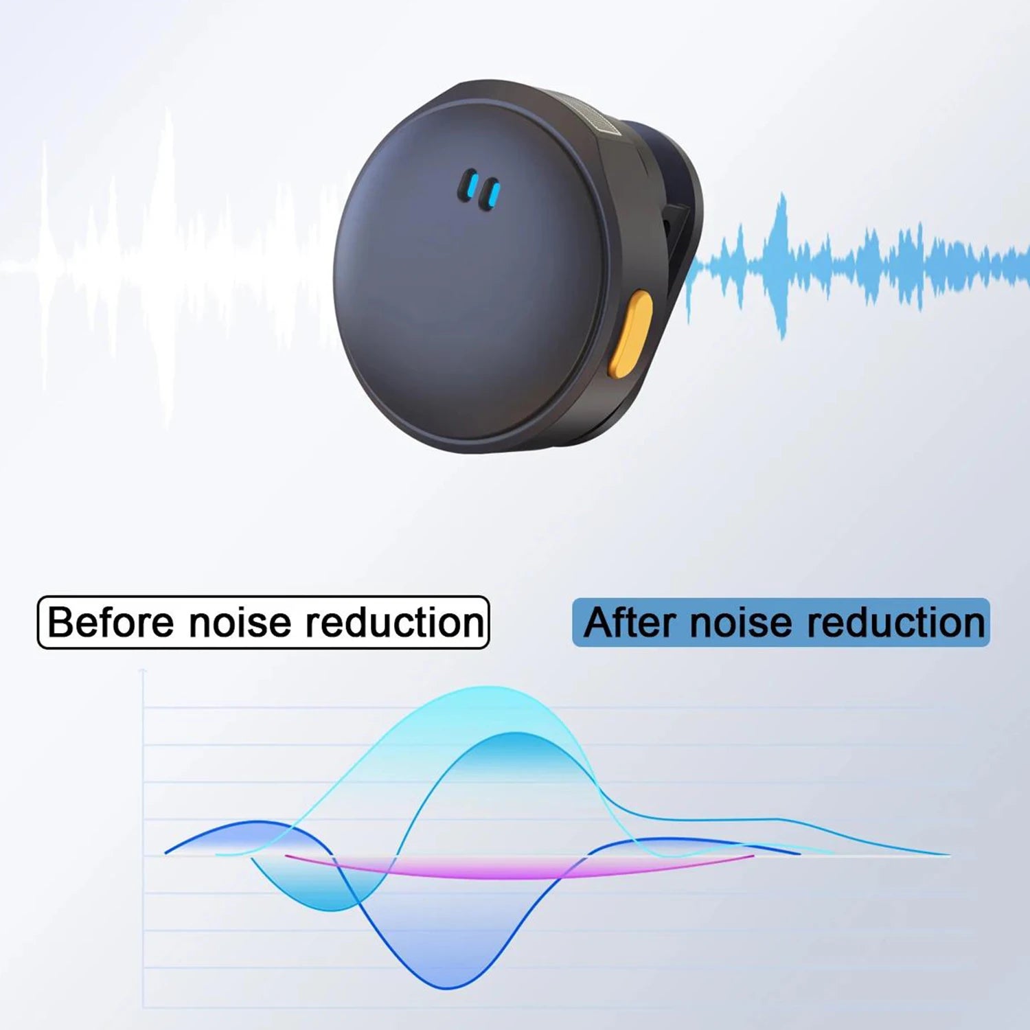 Plug and Play 2.4G Chip Wireless  Suction Button Collar Microphone With Charging Case For Video Recording