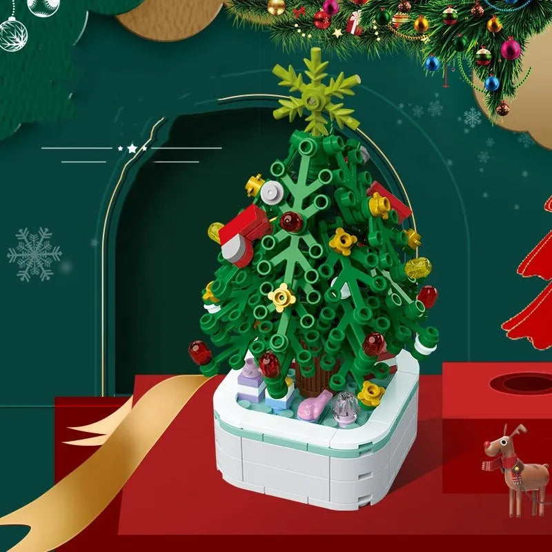 211pcs Creative Series Christmas Tree DIY Building Blocks, Educational Learning Science Bricks Halloween Gifts Toys for