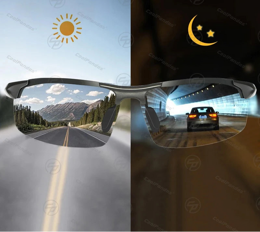 Rimless Photochromic Polarized UV400 Outdoor Driving Sunglasses for Men Women