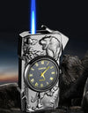 Personalized Quartz Dial Direct Flame Inflatable Lighter, Embossed Pattern To Give Boyfriend Exquisite Gifts, Cigarette Lighter
