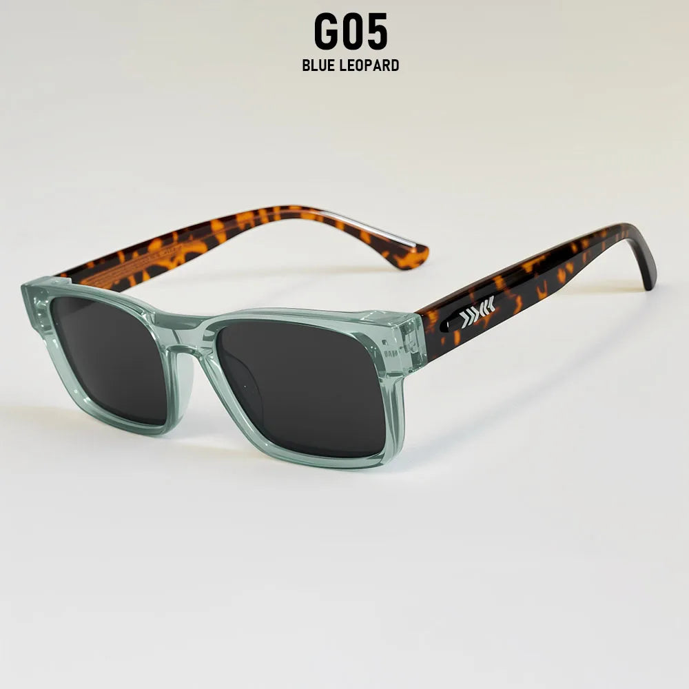 Vintage Square Sunglasses With Polarised Lenses