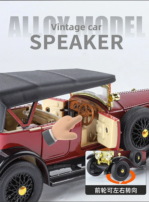 1:24 Rolls Royce Phantom I 1925 Luxury Classic Retro Sedan Alloy Diecast Model Car Home Trendy Toys Ornaments Birthday Present