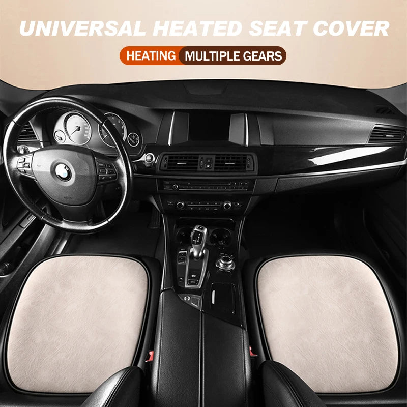 Heated Car Seat Cover USB Keep Warm Suede Winter Hot Heating Car Seat Cushion Cars Seat Protector Universal Heating Cover Seat