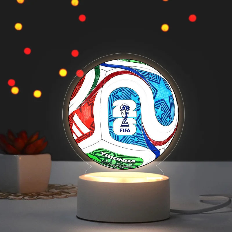 2026 Football Mascot Trophy LED Night Light Desktop Lamp Collectible Decoration