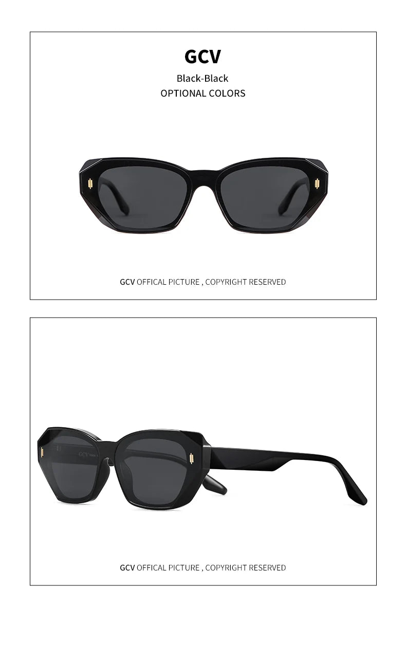 Cat Eye Acetate Polarized UV400 Fashion Sunglasses for Women Luxury Party Eyewear