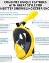 Full Face Snorkel Mask Diving Mask Swimming Goggles For Adult Detachable Camera Mount 180 Panoramic View Safety Breathing System