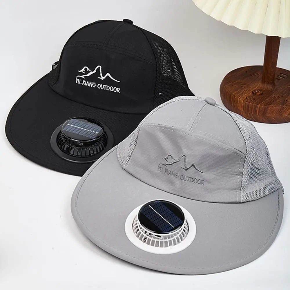 Solar Fan Baseball Cap With USB Charging
