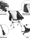 Outdoor Folding Moon Chair Ultralight Camping Portable Picnic Seat Leisure Travel BBQ Beach Fishing Chair