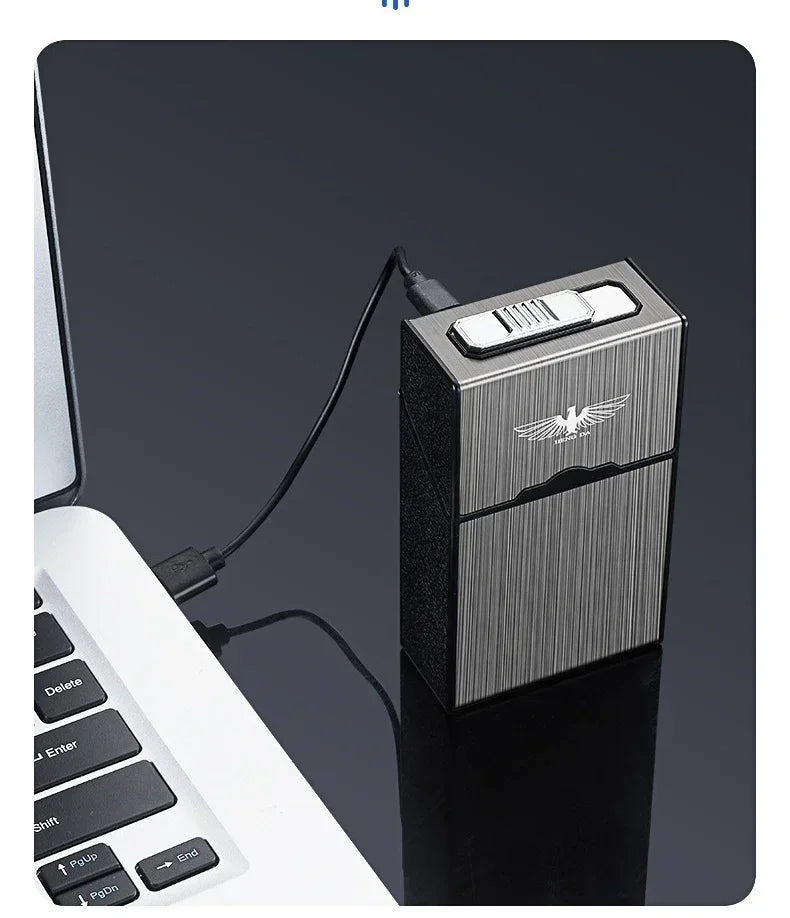 High-end Dial Watch Lighter Tungsten Wire Windproof Flameless Rechargeable USB Cigarette Lighter Gadget Men's Exquisite Gift