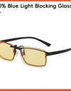 Clip 100% Blue Light Blocking glasses Red Lens ,Orange Lens Anti fatigue Detachable Lens Gaming Glasses Computer Eyeglasses