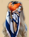 Retro Women Silk Scarf Bandanna Fashion Bohemian Pattern Square Hijab Lady Wrap Headband foulard muffler