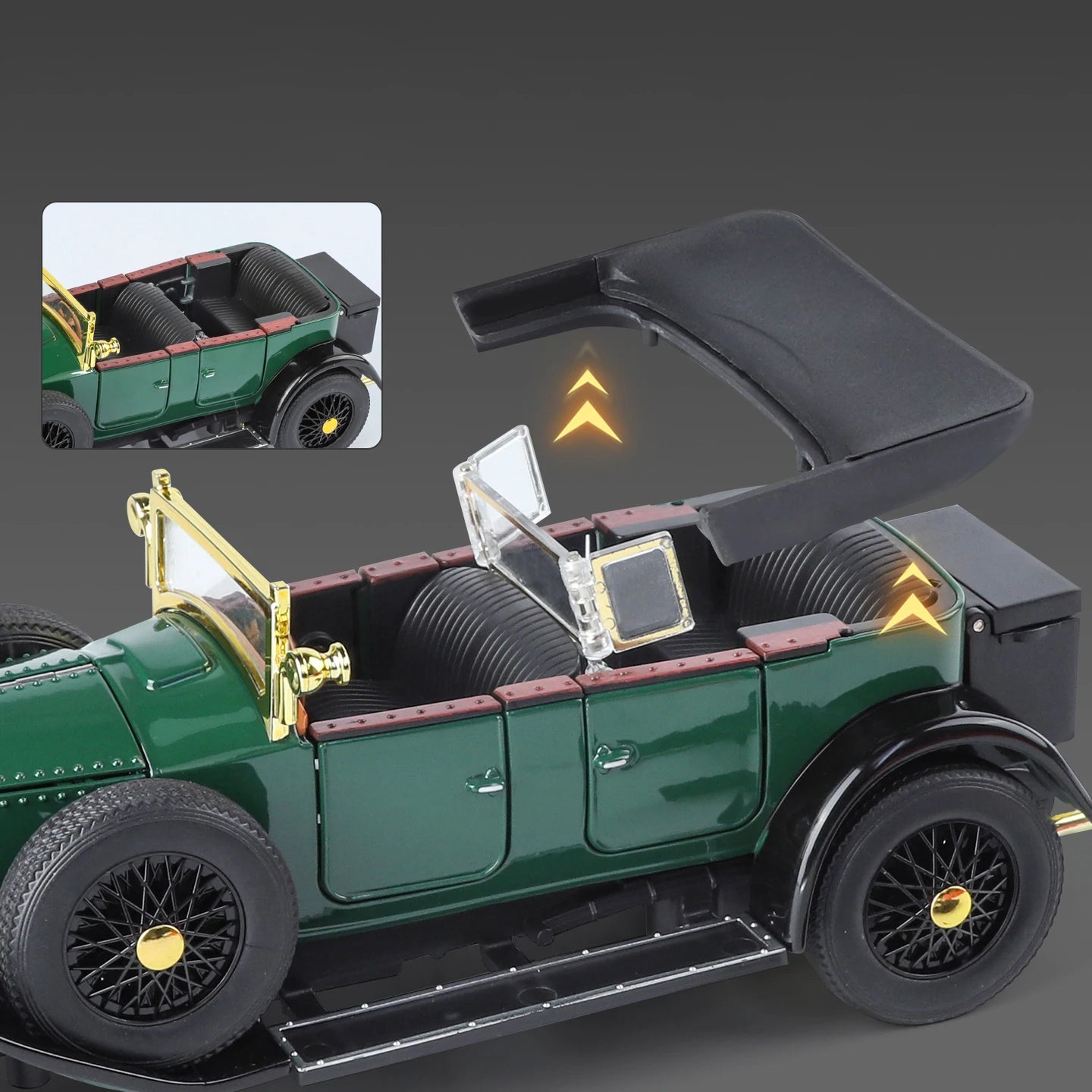1:24 Rolls Royce Phantom I 1925 Luxury Classic Retro Sedan Alloy Diecast Model Car Home Trendy Toys Ornaments Birthday Present