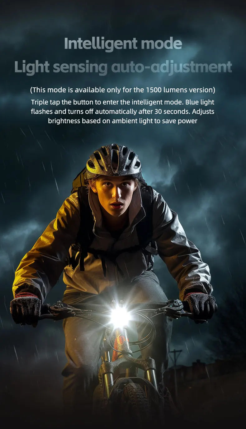 1500LM Bike Front Light Aluminum Waterproof Bicycle Headlight LED Lamp Flashlight Handlebar MTB Road Cycling Light
