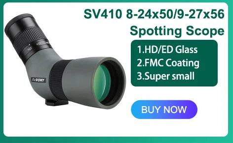 SV401 20-60x80 Spotting Scope BK7 Silver + MC Prism IPX6 Waterproof spyglass with Tripod Camping Equipment