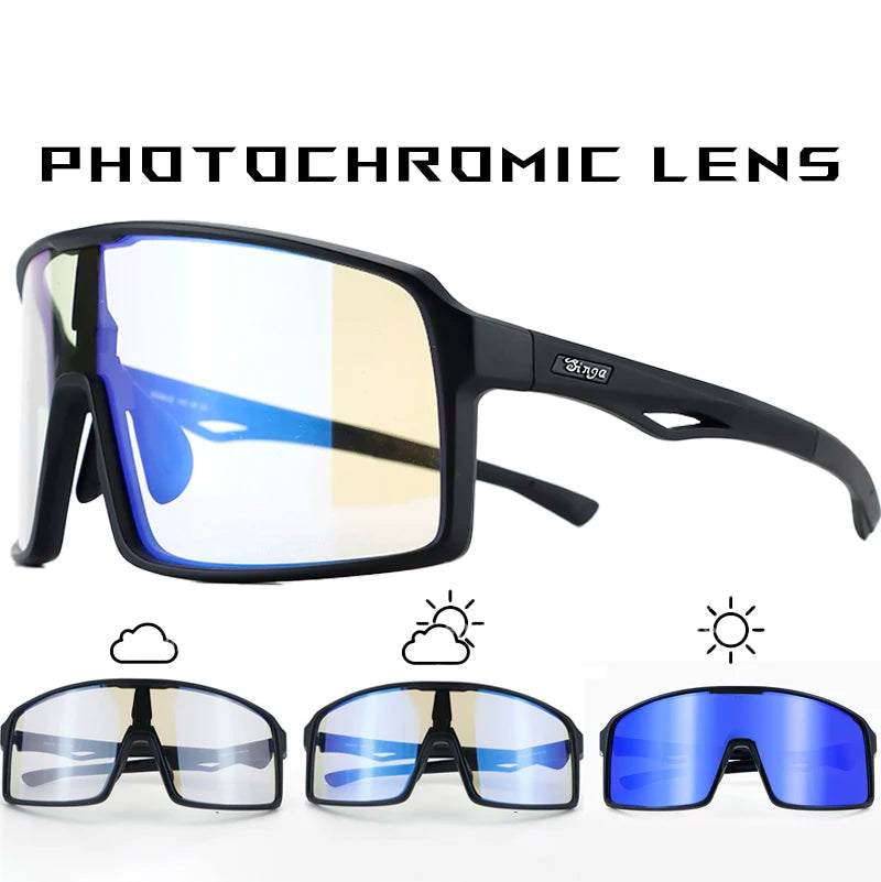 Photochromic Cycling Sunglasses UV400 Sports Bike Goggles