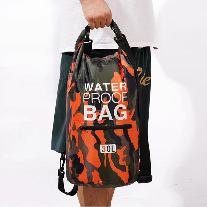 30L 15L Waterproof Dry Bags With Wet Separation Pocket Backpack For Kayaking Boating Swimming Outdoor Sports Bag XAZ9