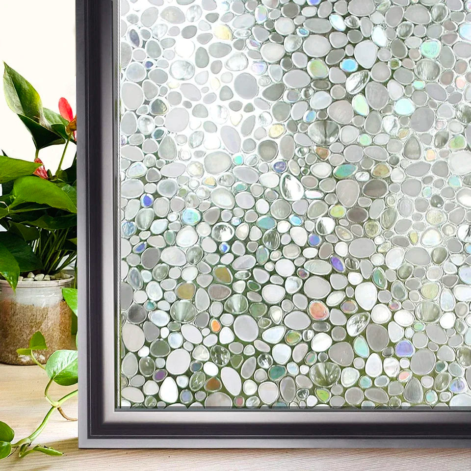 Wide 75/90 Cm Heat Control Rainbow Window Vinyl Security Window Tint Sun Protection Film Non Adhesive Stickers Stained Glass