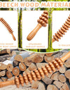 Curved Wood Roller for Stomach Cellulite,Wooden Therapy Massage Tool for Body Shaping,Wood Massager Stick for Lymphatic Drainage
