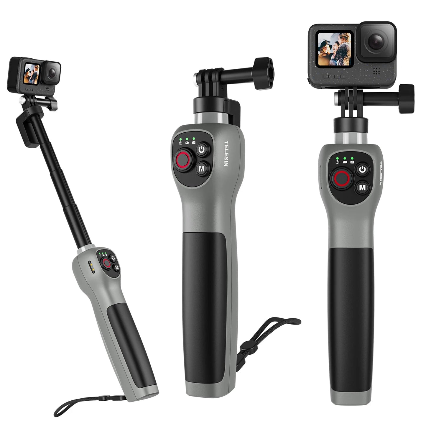 Underwater Bluetooth Selfie Stick with Wireless Remote for GoPro Hero 8 9 10 11 12