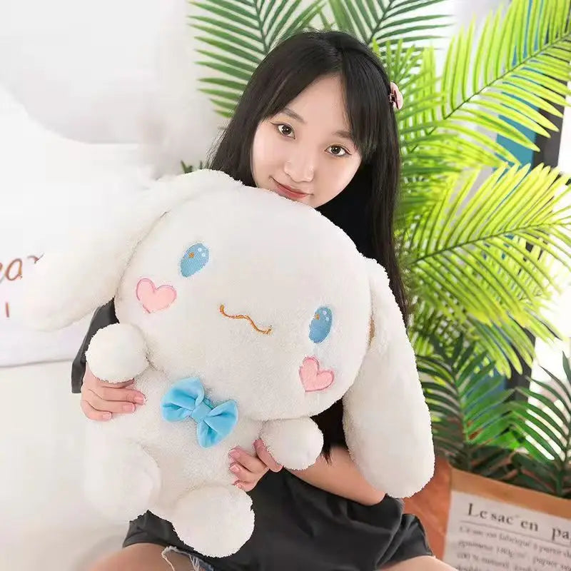 25-55CM Sanrio Kawaii Cinnamoroll Plush Toys Pillow Stuffed Animal Dog Cute Soft Doll Birthday Cartoon Anime Kids Christmas Toys