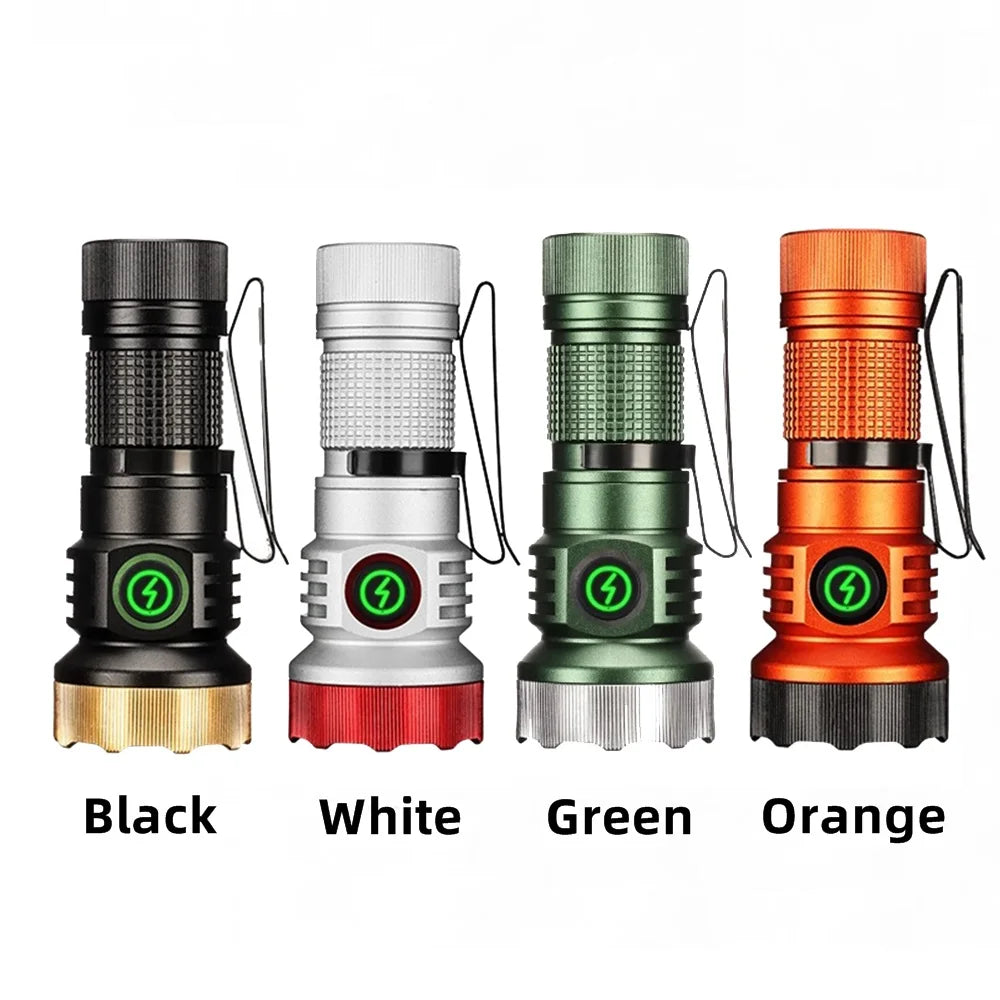 7 LED Rechargeable Multi Colour Mini Flashlight