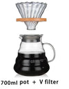 300/500/700ml Glass Coffee Pot With Filter Drip Brewing Hot Brewer Cloud Shaped Kettle Coffee Brewer Utensils Clear Teapot