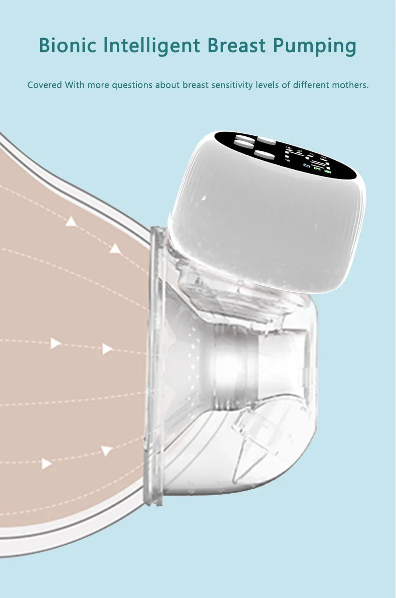 Wearable Breast Pump Hands-free Electric Automatic Milking Machine Hands-free Portable Rechargeable Breast Milk Collector
