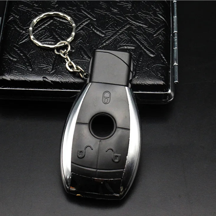 Keychain Windproof Lighter Cool Car Key Model Black Technology Multifunctional Igniter Gift Boyfriend A Trendy Look