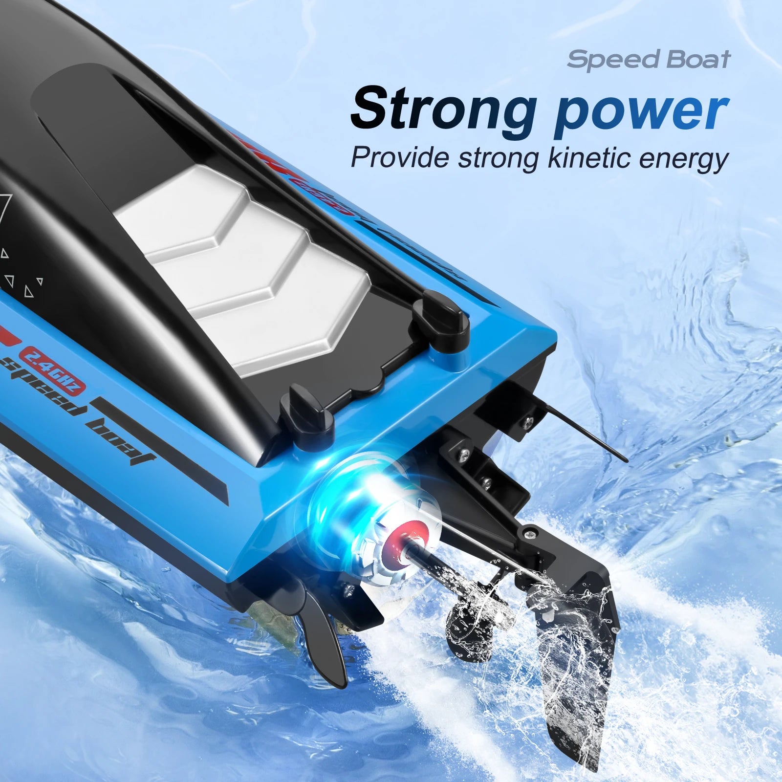 Rc Boat Large 48Cm 40Km/h High-Speed Remote Control Speedboat 2.4G Waterproof Electric Racing Ship Water Toys for Boys