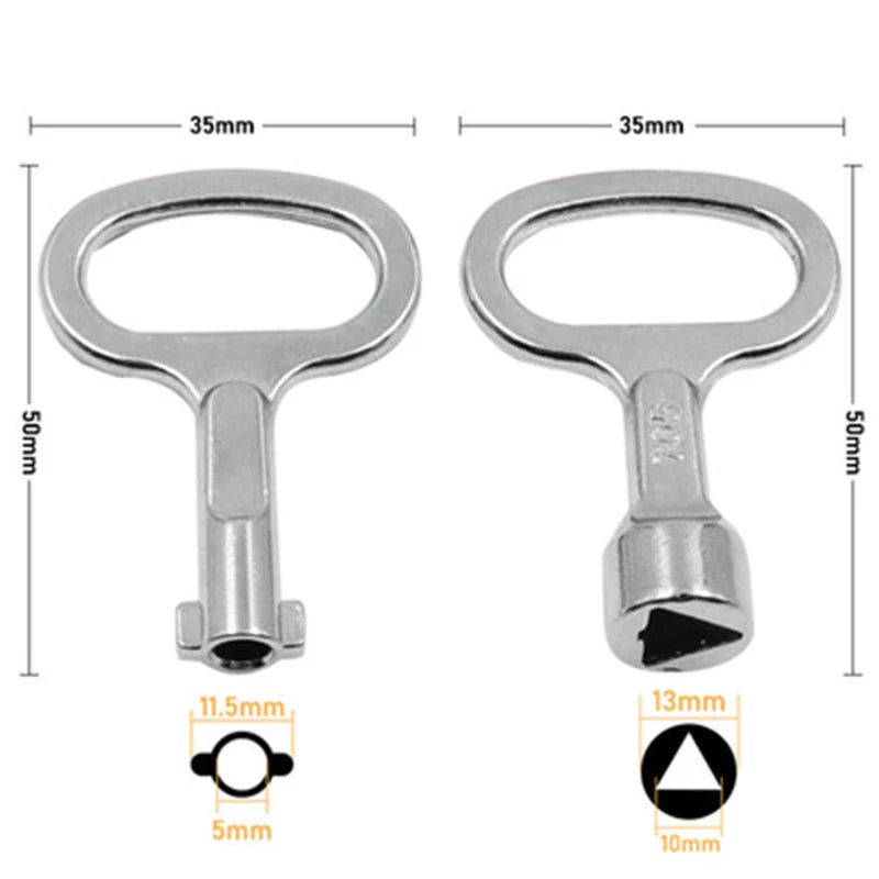 Torque Wrench Key Wrench Plumber Triangle Key for Electric Cabinet Subway Train Ferramentas Manuals