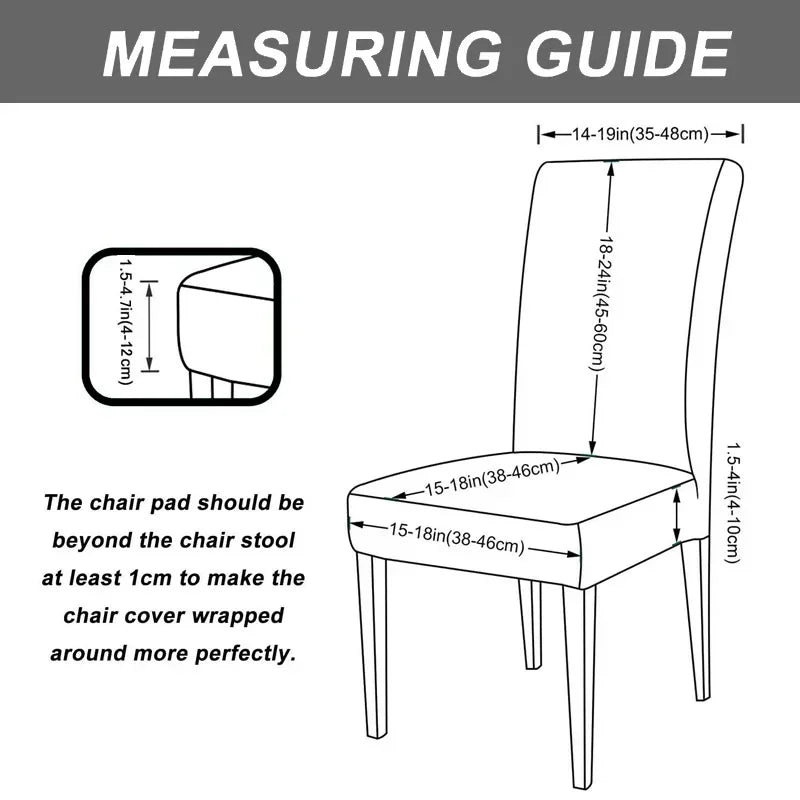 1PC Stretch Dining Chair Cover Jacquard Solid Color Chairs Slipcovers Elastic Soft Seat Covers for Banquet Wedding Hotel Decor