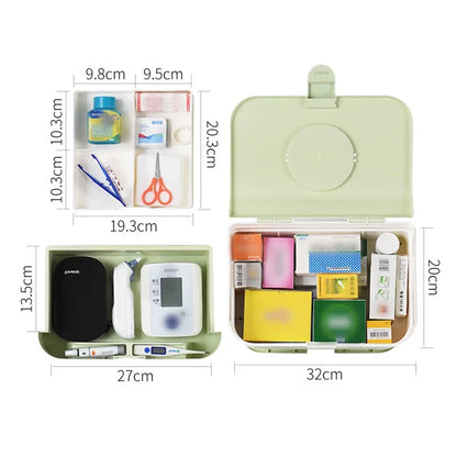 Large Capacity Family Medicine Organizer Box Portable First Aid Kit Medicine Storage Boxes Organizers Plastic Organizing Home