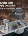 Camping Excursion Table Anti-skid Stainless Steel Mini Table Outdoor Picnic Portable Foldable BBQ Table for Family