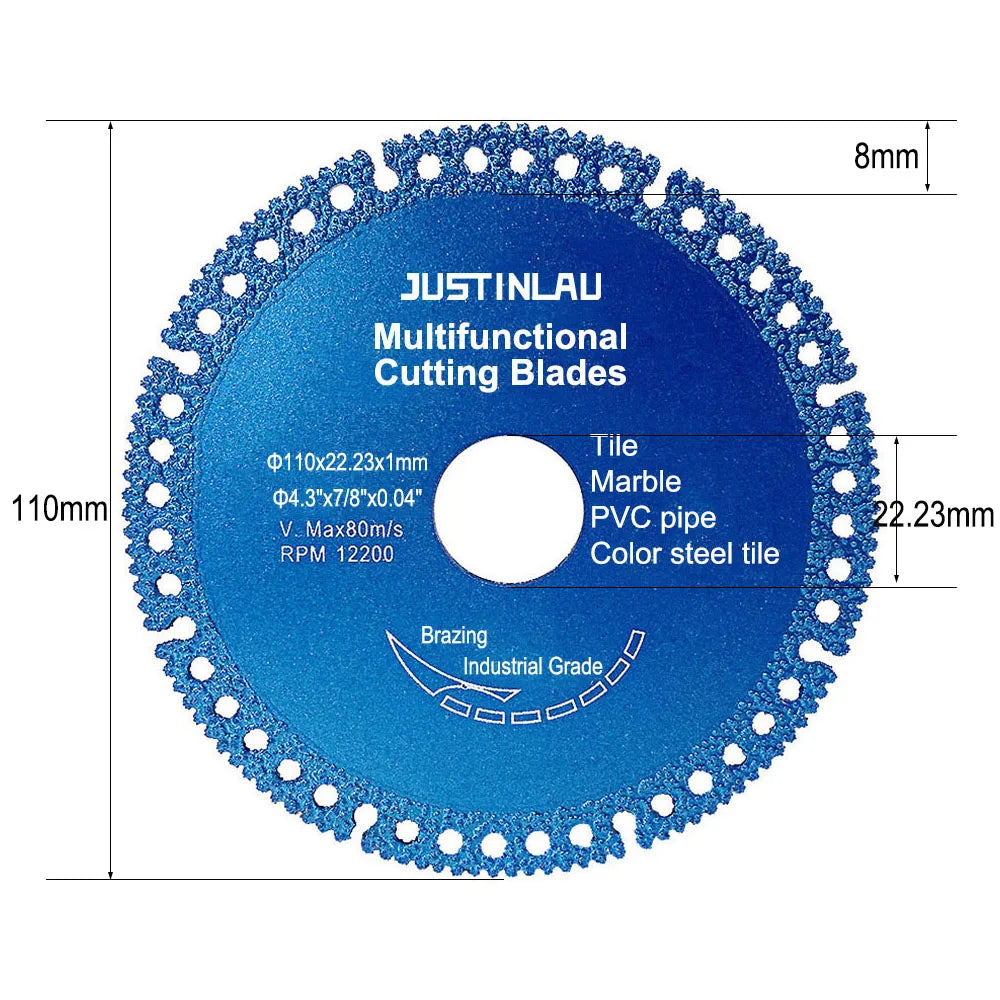 Composite Multifunctional Cutting Saw Blade 110/125mm Ultra-thin Saw Blade Ceramic Tile Glass Cutting Disc For Angle Grinder