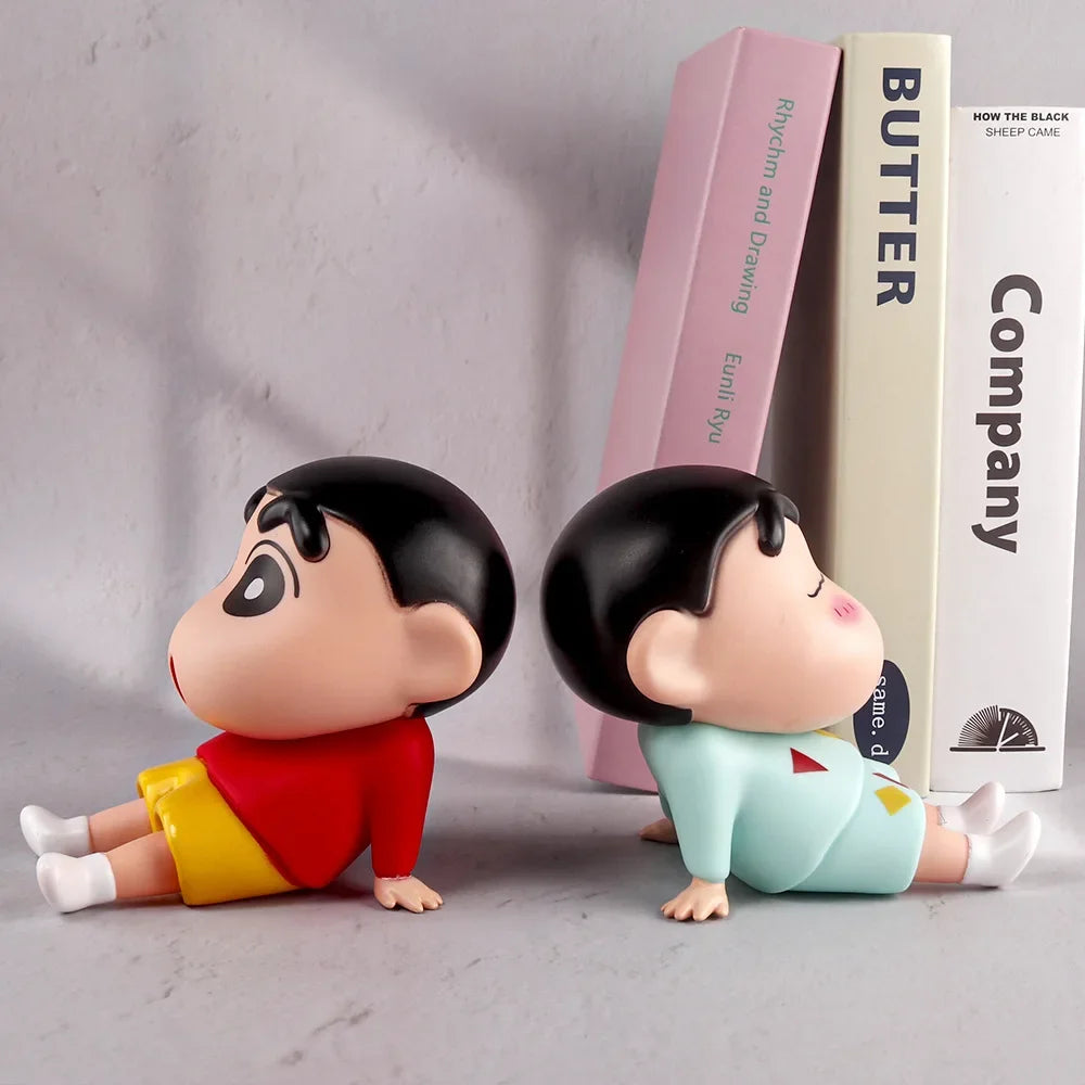 Crayon Shin Chan Anime Figure Phone Holder Desktop Ornament