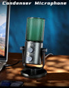 Condenser Microphone Cardioid Pattern Microphone Real-Time Monitoring for Smartphone Laptop Computer  40Hz-20KHz